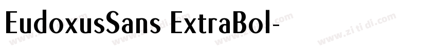 EudoxusSans ExtraBol字体转换